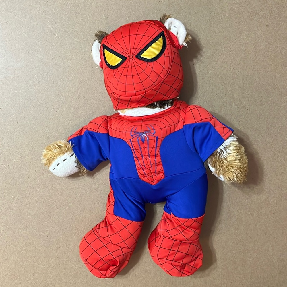 Red & Blue Superhero Bear Costume Plush Toy